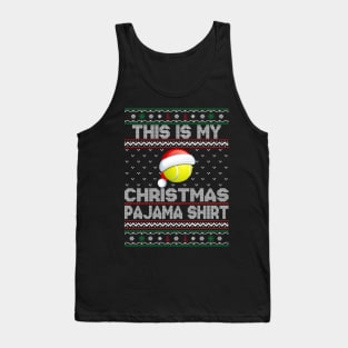 This Is My Christmas Pajama Shirt Tennis Christmas Tank Top